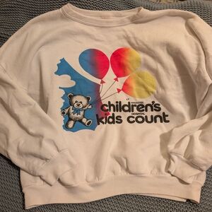 Children's Kids Count White Sweatshirt